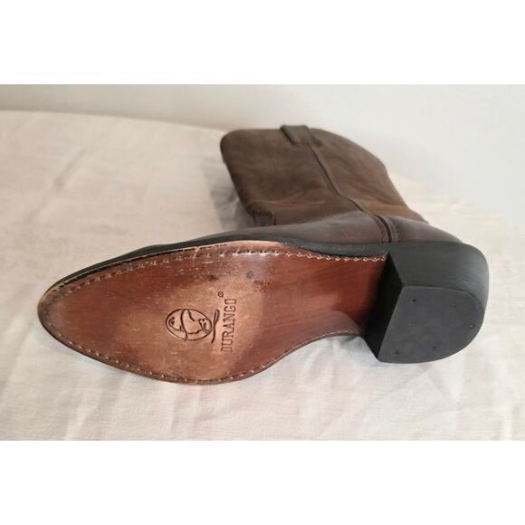 Durango Women's Western Cowgirl Rodeo Brown Leather Boots Size 7.5 M Line Dance - Picture 4 of 5